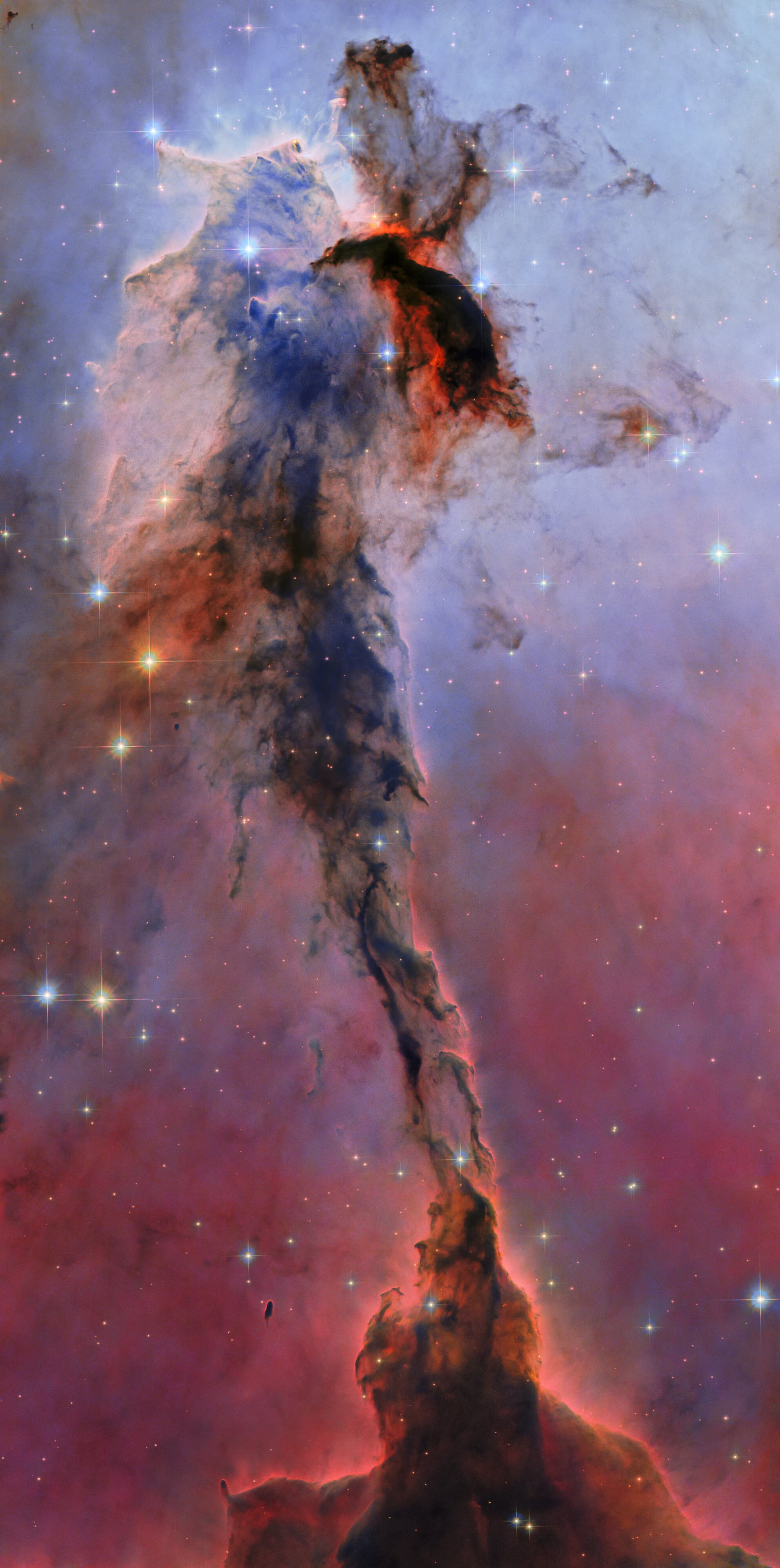 Pilares da Criação, na Nebulosa da Águia, nebulosa de emissão registrada pelo Hubble Space Telescope
