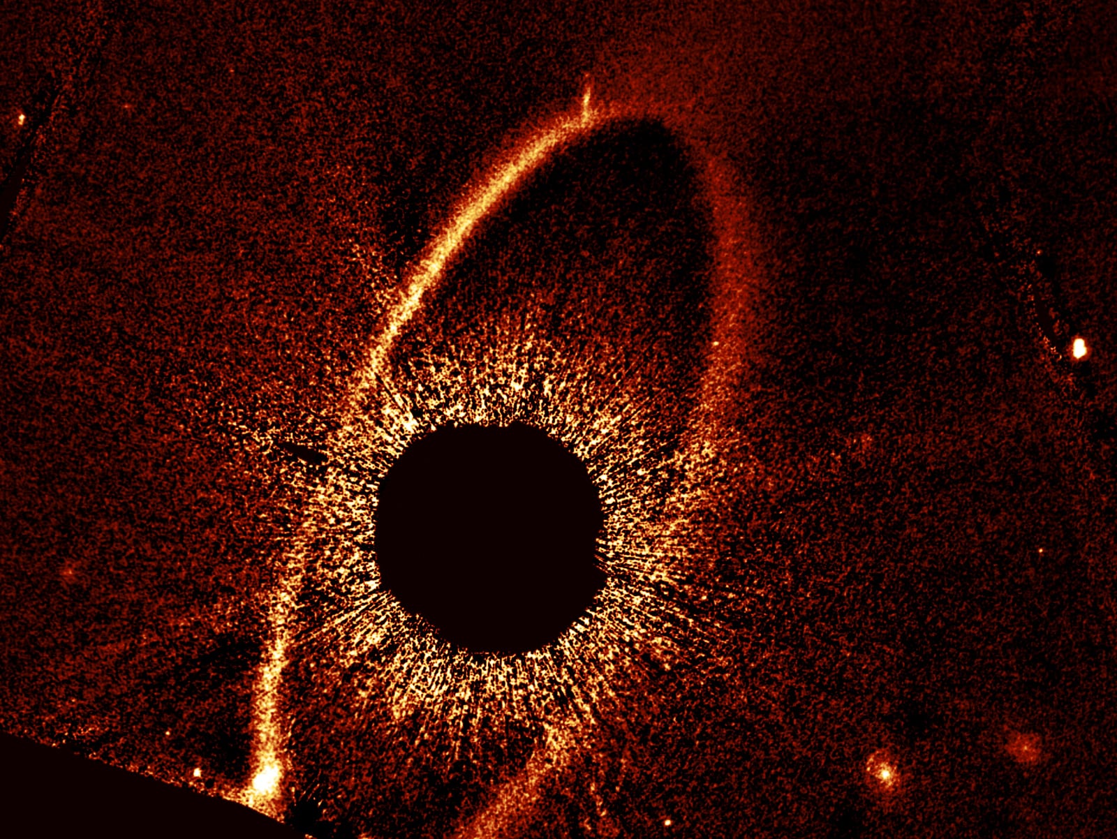 Fomalhaut, estrela de movimento próprio alto, em imagem do Hubble Space Telescope