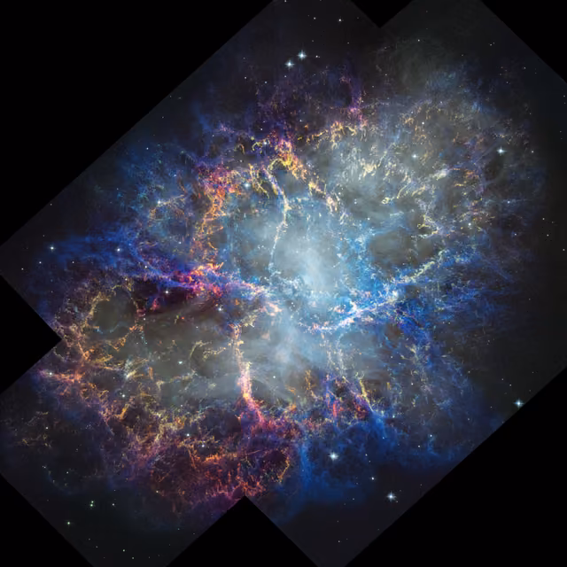 Nebulosa do Caranguejo, em imagem do Hubble
