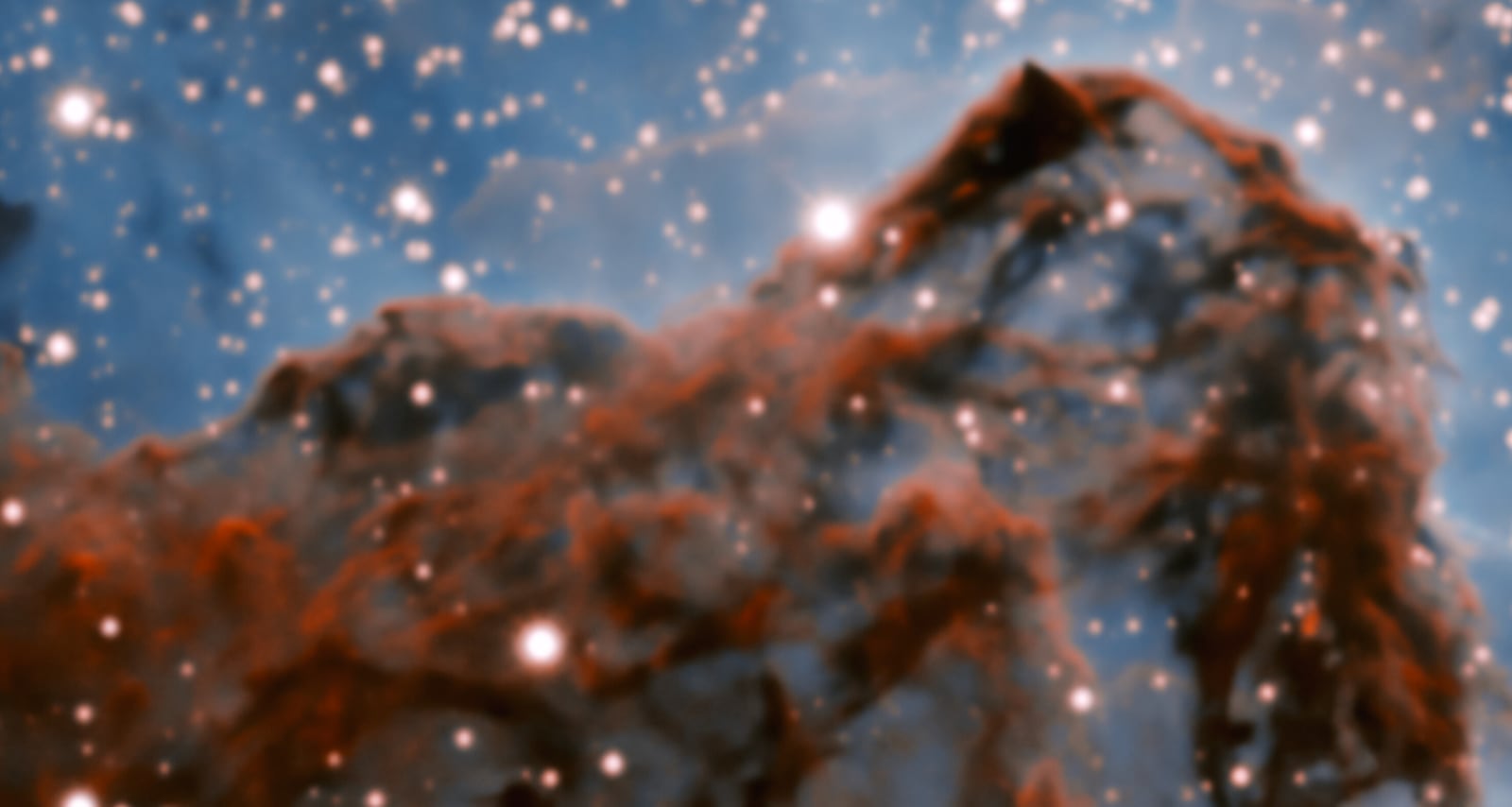 Nebulosa de Carina, região de hidrogênio ionizado, em imagem do NSF Víctor M. Blanco 4-meter Telescope