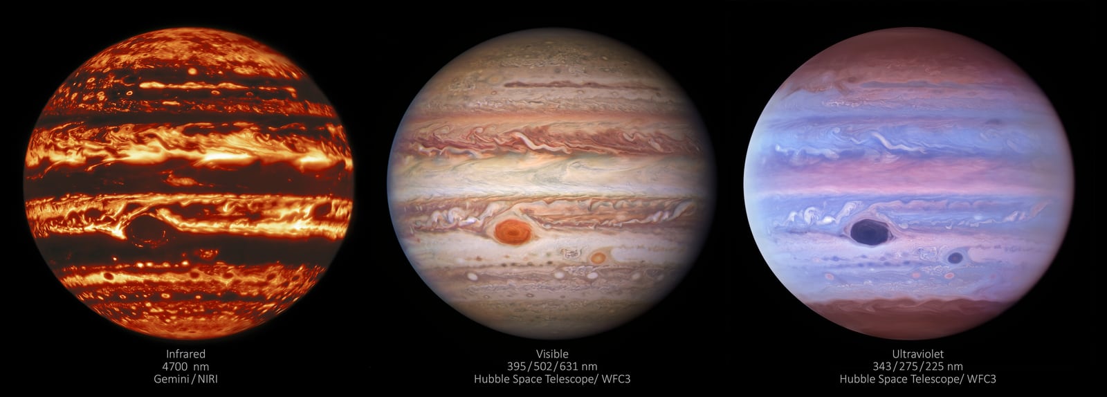 Júpiter, planeta, em imagem do Hubble Space Telescope