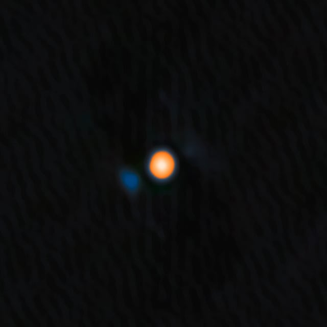 Betelgeuse, estrela supergigante vermelha, em imagem do Gemini North