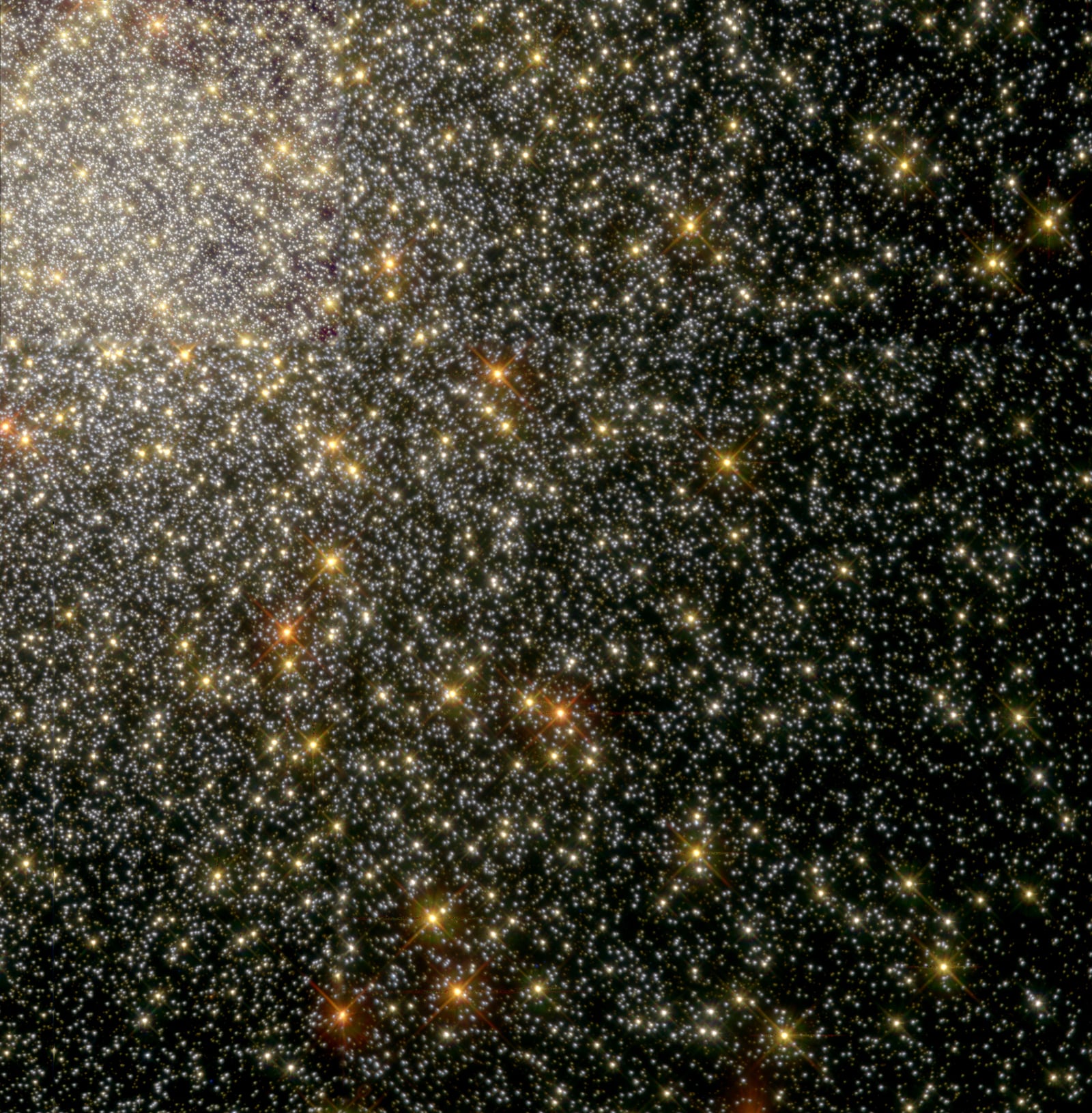 47 Tucanae, aglomerado globular, em imagem do Hubble Space Telescope