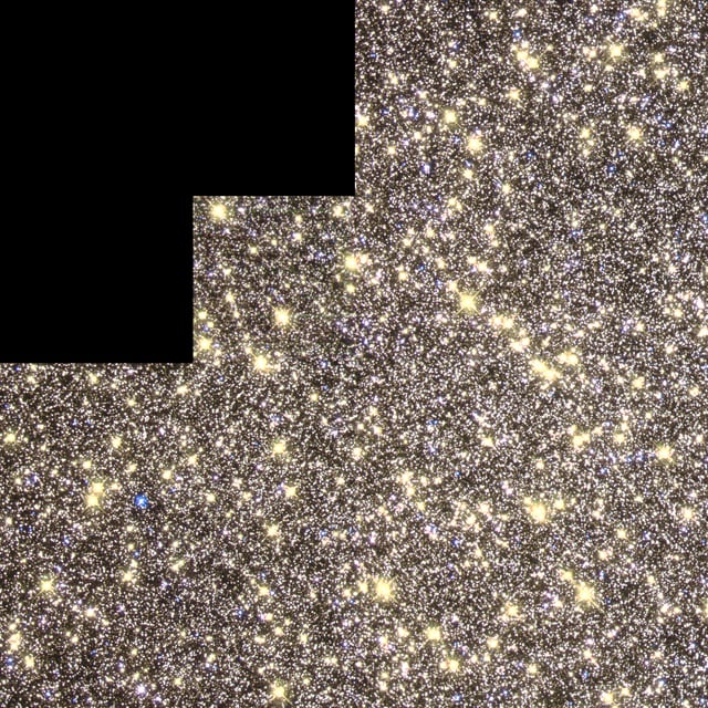 Ômega Centauri, aglomerado globular, em imagem do Hubble Space Telescope
