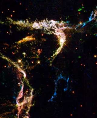 Cassiopeia A, remanescente de supernova, em imagem do Hubble Space Telescope