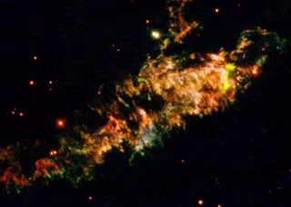Cassiopeia A, remanescente de supernova, em imagem do Hubble Space Telescope