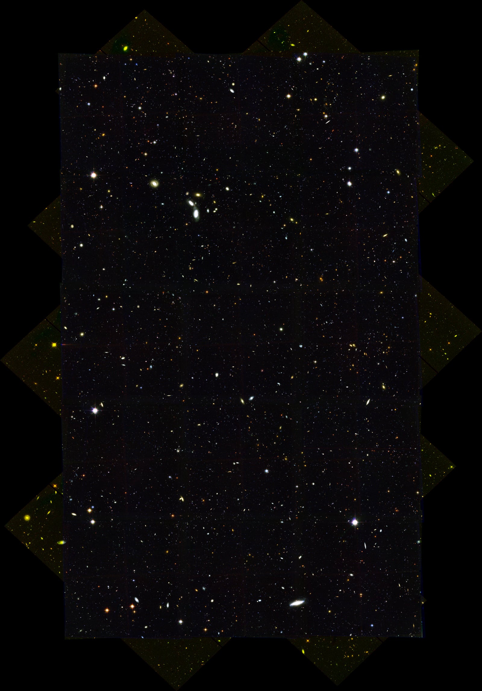 Campo Profundo Chandra Sul, campo profundo, em imagem do Hubble Space Telescope