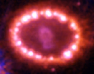 Supernova 1987A, remanescente de supernova, em imagem do Hubble Space Telescope