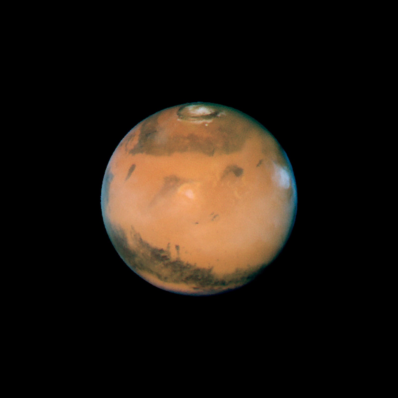 Marte, planeta, em imagem do Hubble Space Telescope