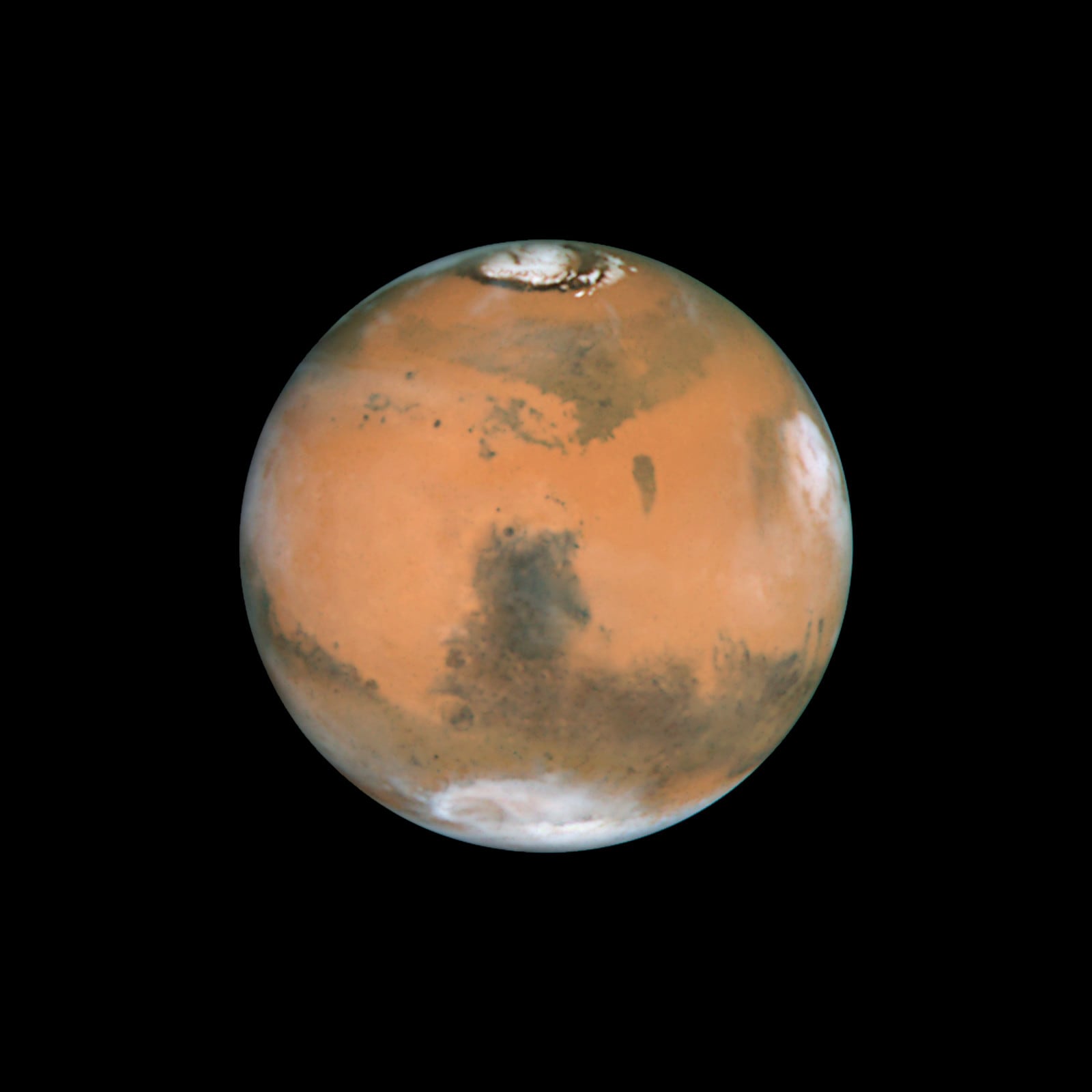 Marte, planeta, em imagem do Hubble Space Telescope