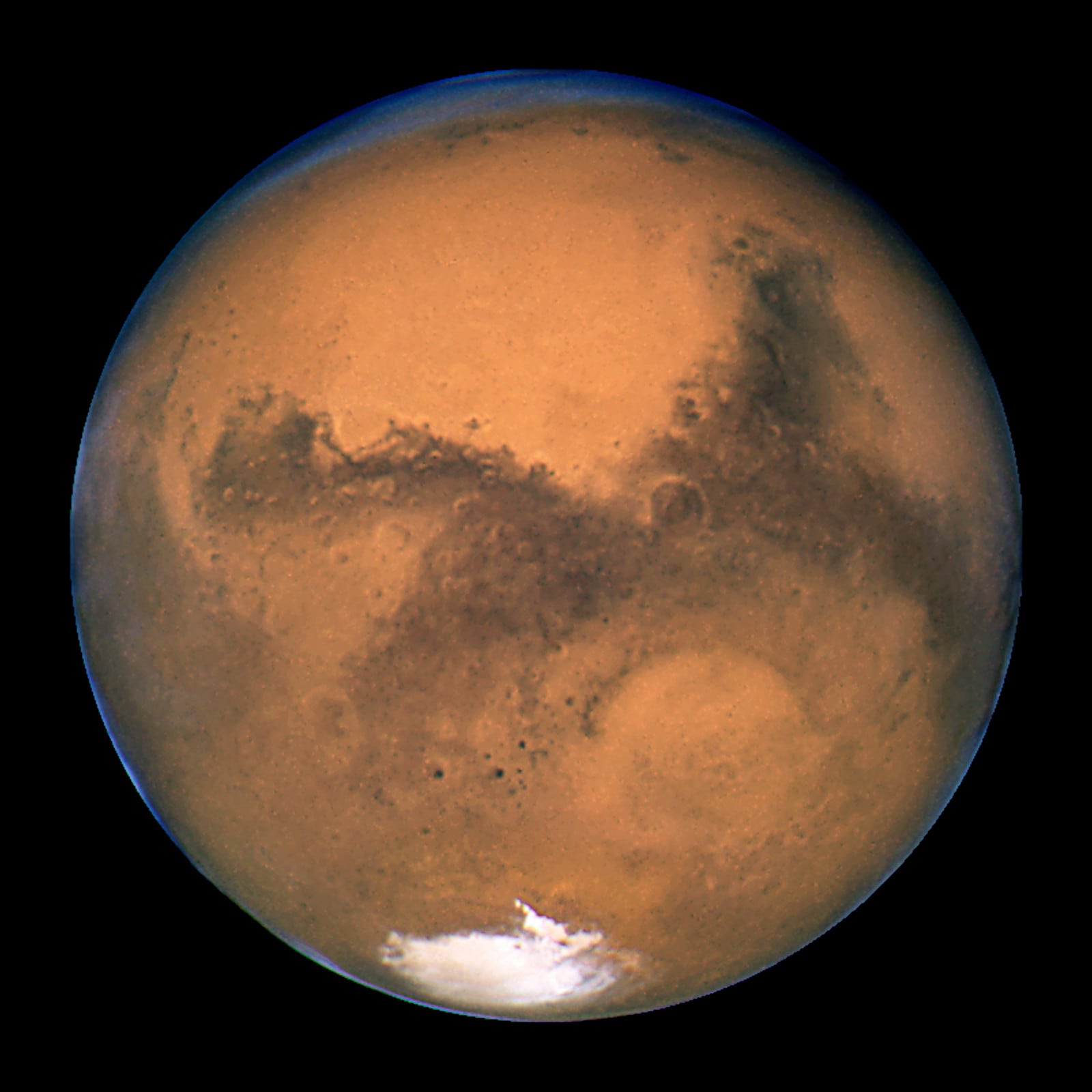 Marte, planeta, em imagem do Hubble Space Telescope