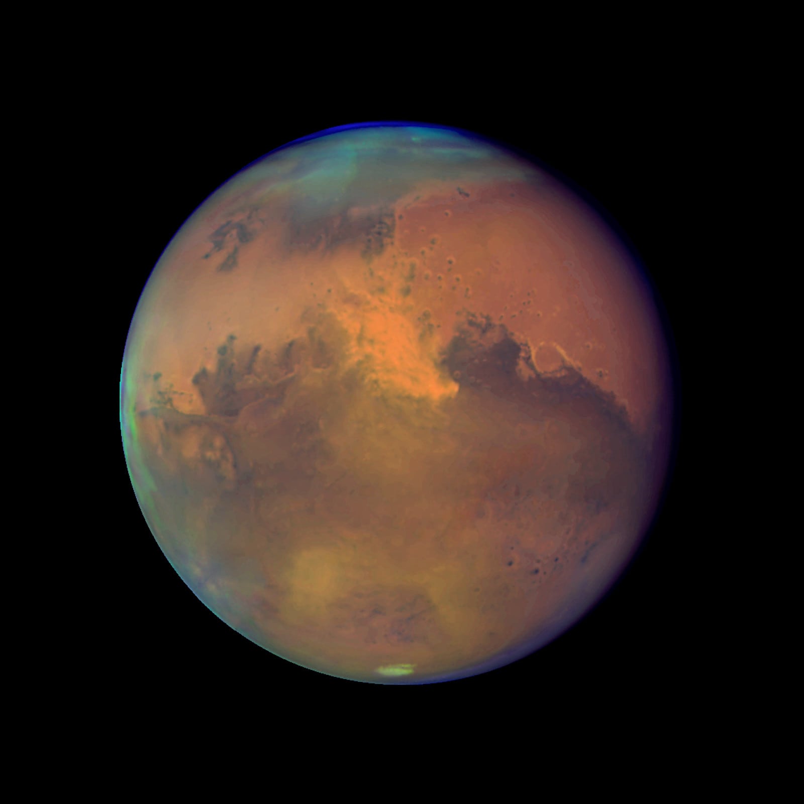 Marte, planeta, em imagem do Hubble Space Telescope