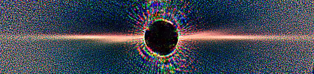Beta Pictoris, estrela de movimento próprio alto, em imagem do Hubble Space Telescope