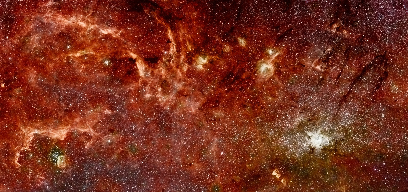 Centro da Via Láctea, região do céu, em imagem do Spitzer Space Telescope