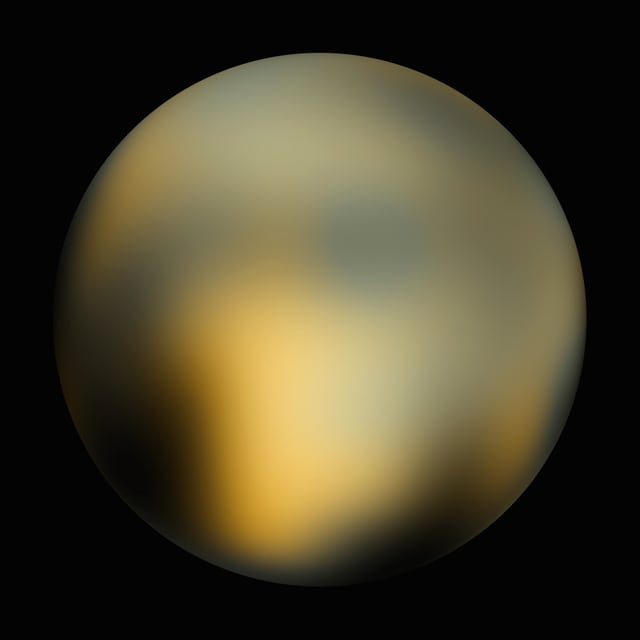 Plutão, planeta anão, em imagem do Hubble Space Telescope