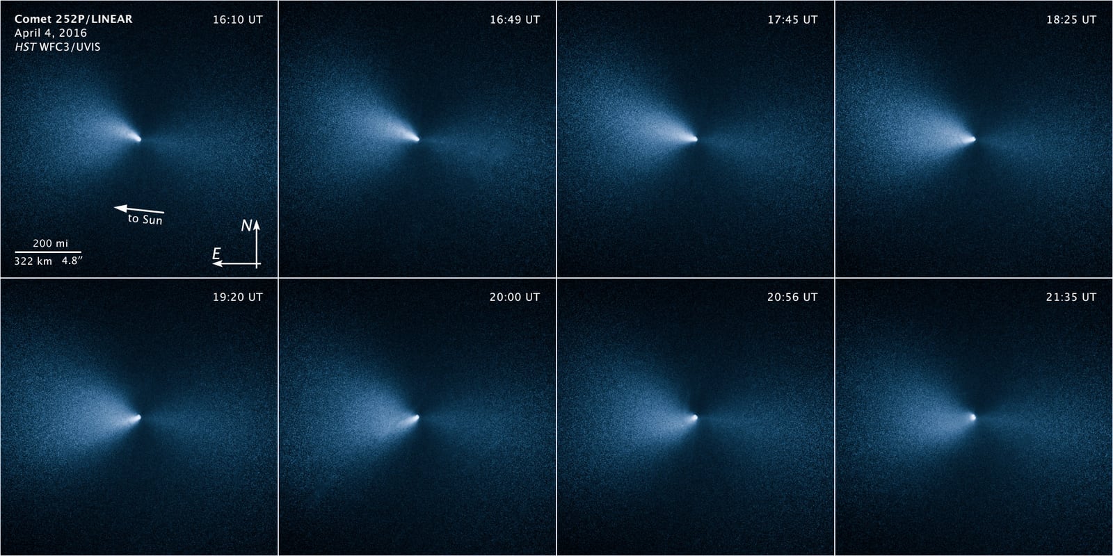 Cometas, cometa, em imagem do Hubble Space Telescope