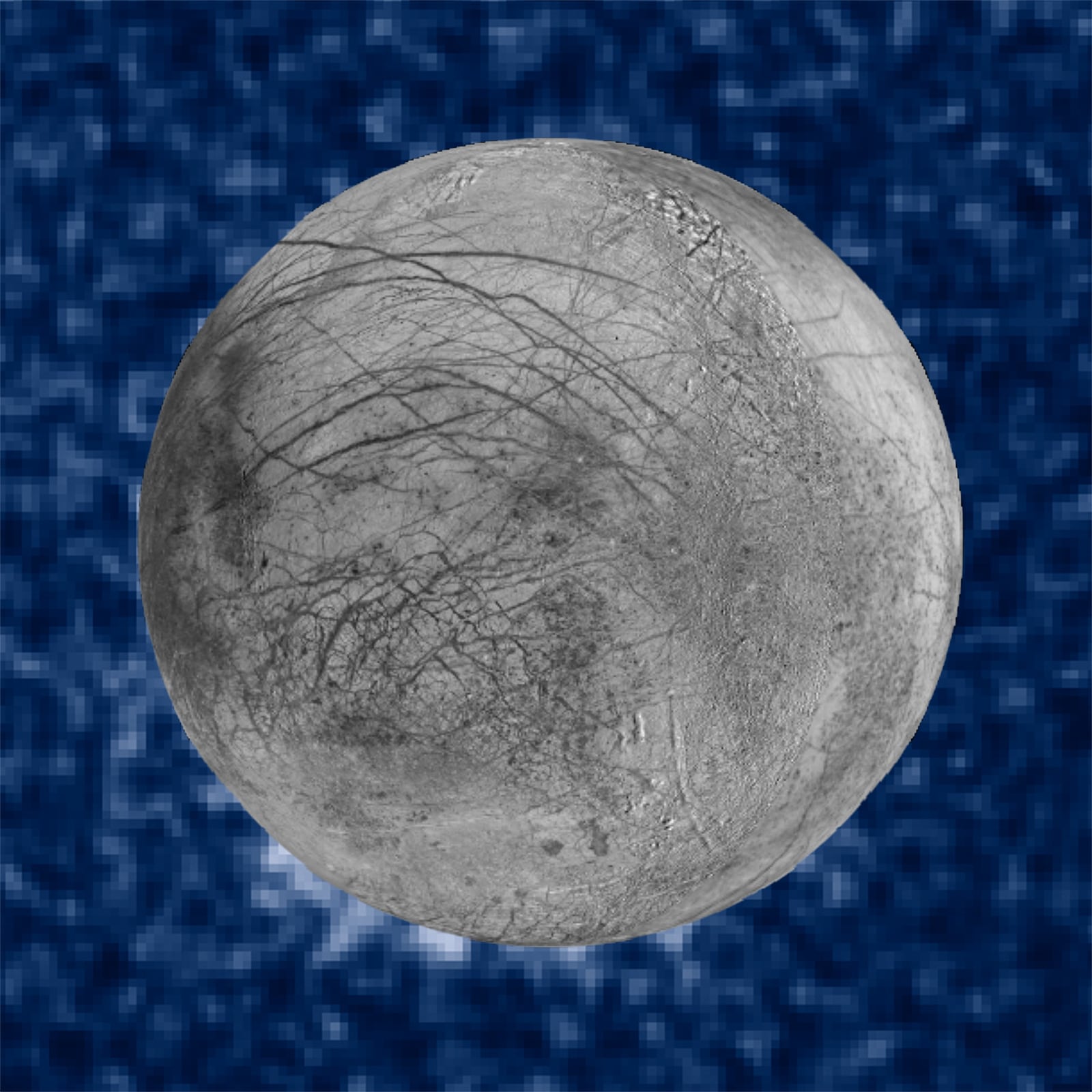 Europa, a lua de Júpiter, satélite natural