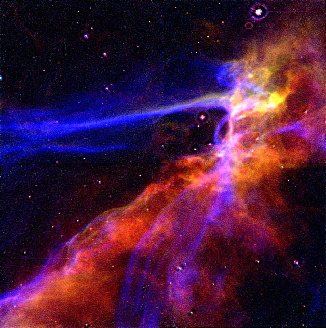 Laço do Cisne, remanescente de supernova, em imagem do Hubble Space Telescope