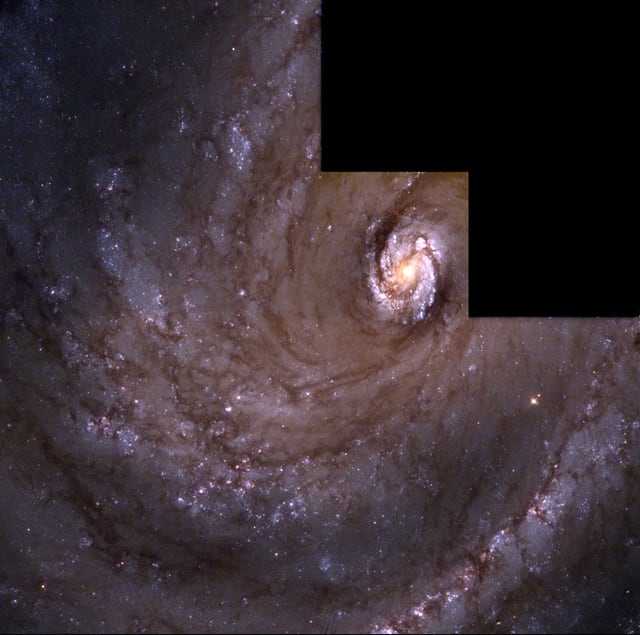 Galáxia Messier 100, galáxia, em imagem do Hubble Space Telescope