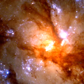 Galáxias das Antenas, galáxias em interação, em imagem do Hubble Space Telescope
