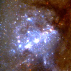 Galáxias das Antenas, galáxias em interação, em imagem do Hubble Space Telescope