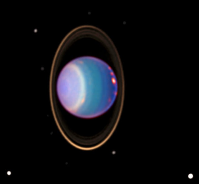 Urano, planeta, em imagem do Hubble Space Telescope