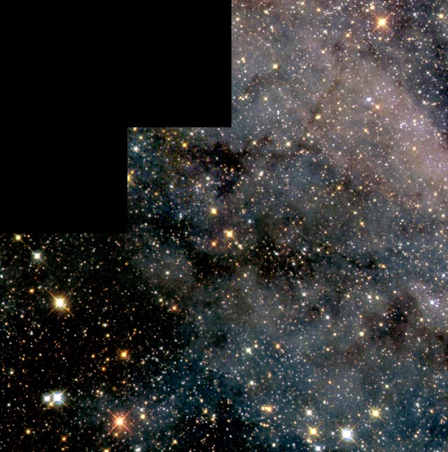 Grande Nuvem de Magalhães, galáxia, em imagem do Hubble Space Telescope