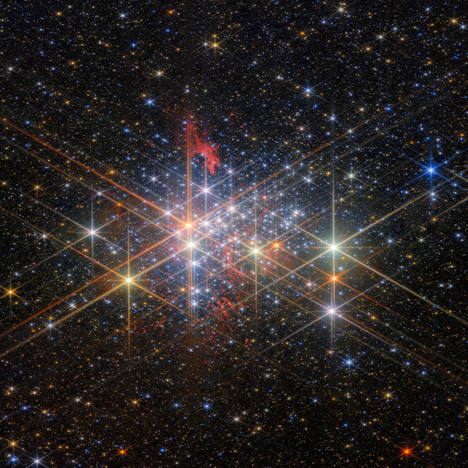 Westerlund 1, aglomerado aberto registrada pelo James Webb Space Telescope