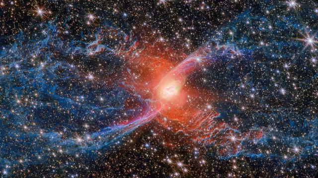Nebulosa da Aranha Vermelha, em imagem do James Webb