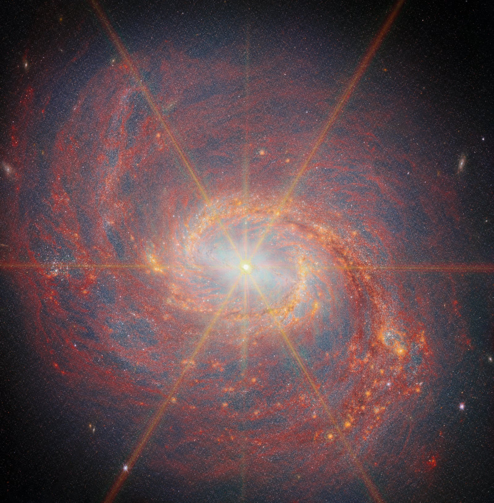 Galáxia Messier 77, galáxia, em imagem do James Webb Space Telescope