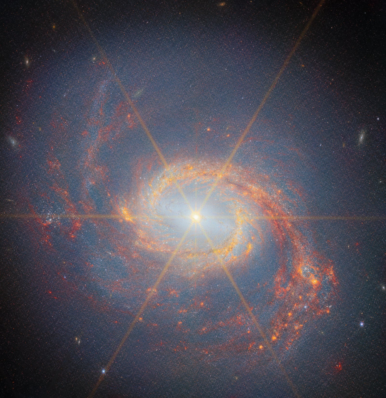Galáxia Messier 77, galáxia, em imagem do James Webb Space Telescope