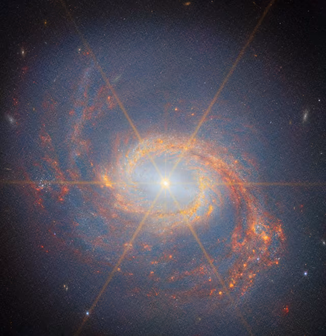 Galáxia Messier 77, em imagem do James Webb