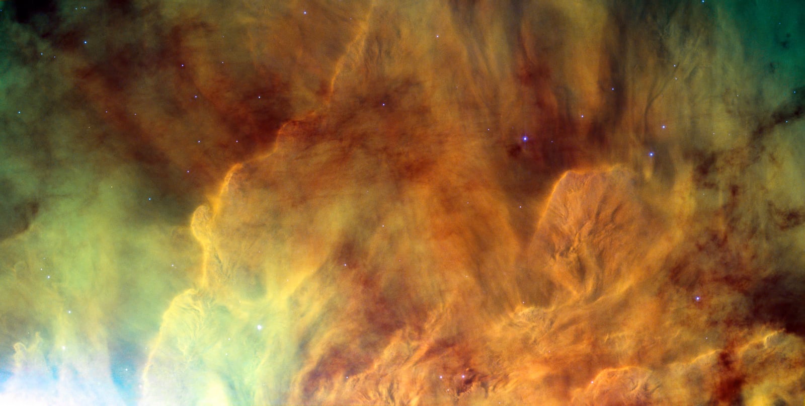 Nebulosa da Lagoa, nebulosa de emissão, em imagem do Hubble Space Telescope