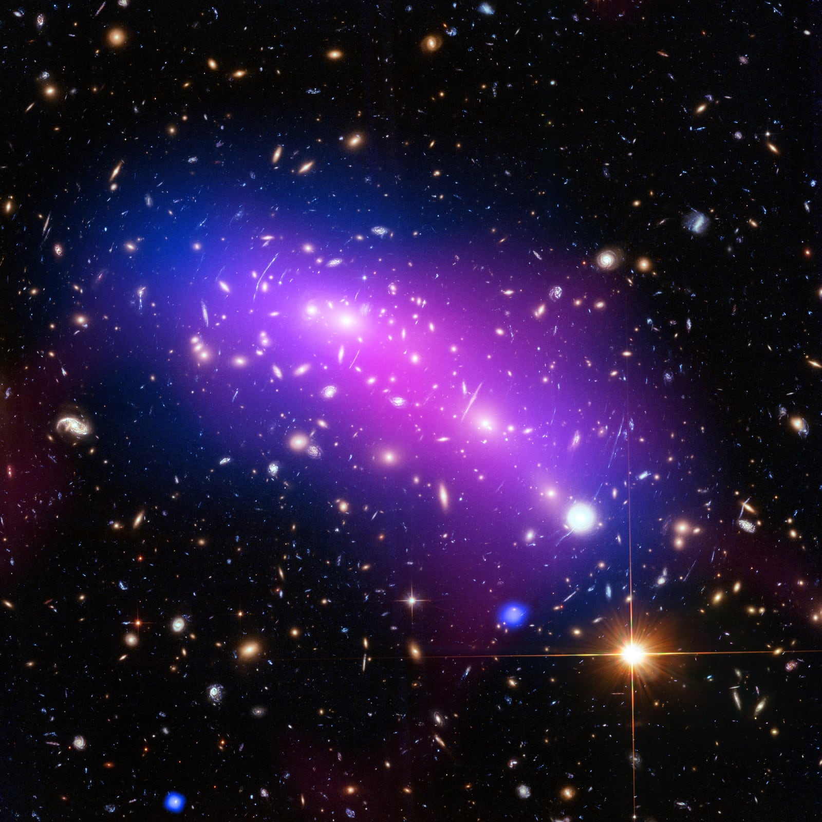 Aglomerado MACS J0416, aglomerado de galáxias registrada pelo Chandra