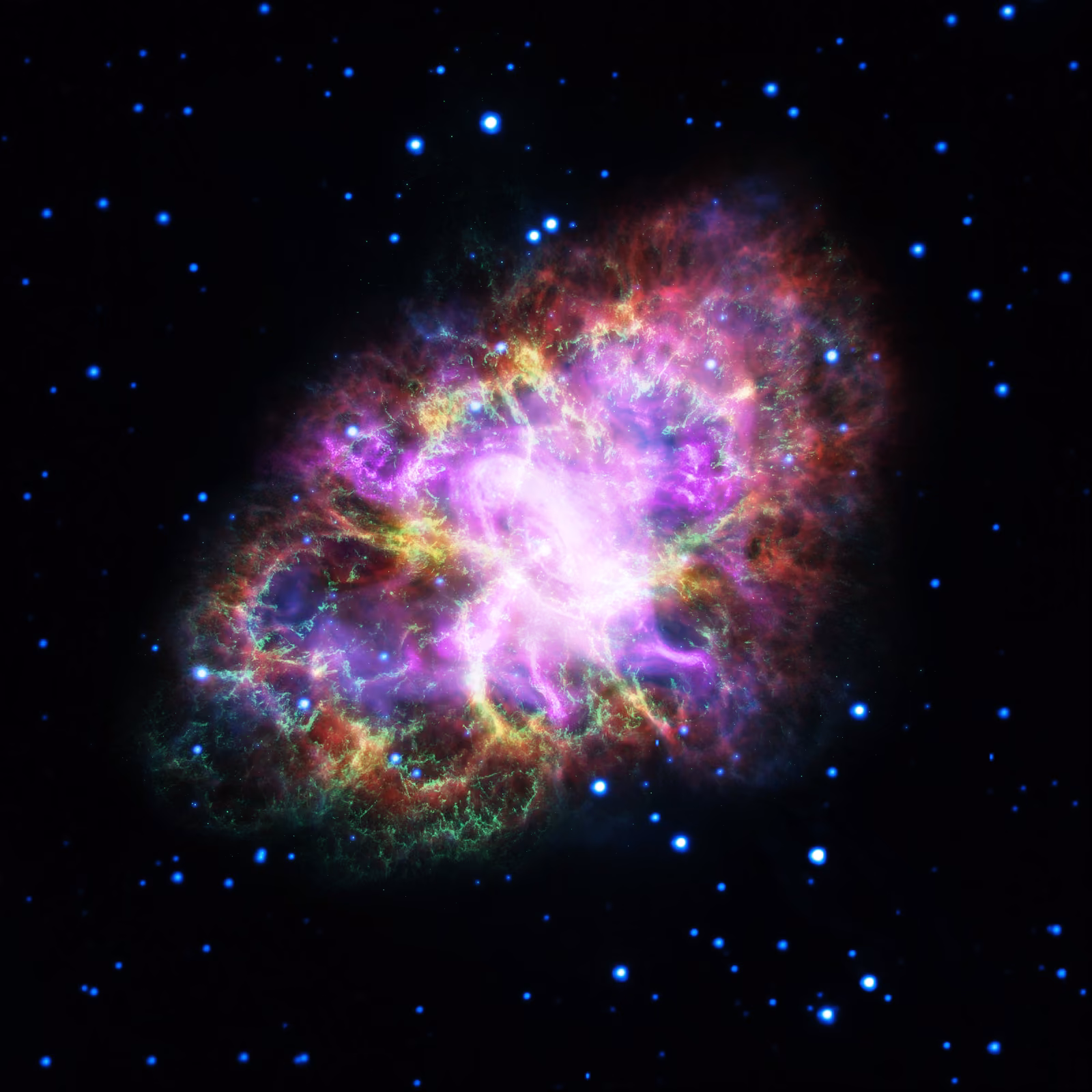 Nebulosa do Caranguejo registrado pelo telescópio espacial Hubble