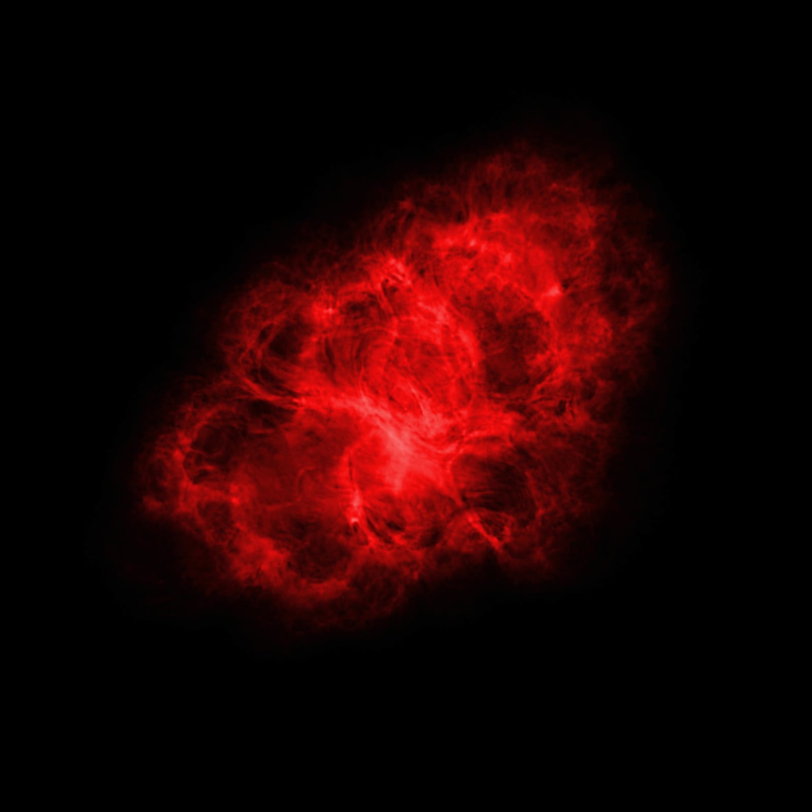 Nebulosa do Caranguejo, remanescente de supernova, em imagem do Very Large Array (VLA)