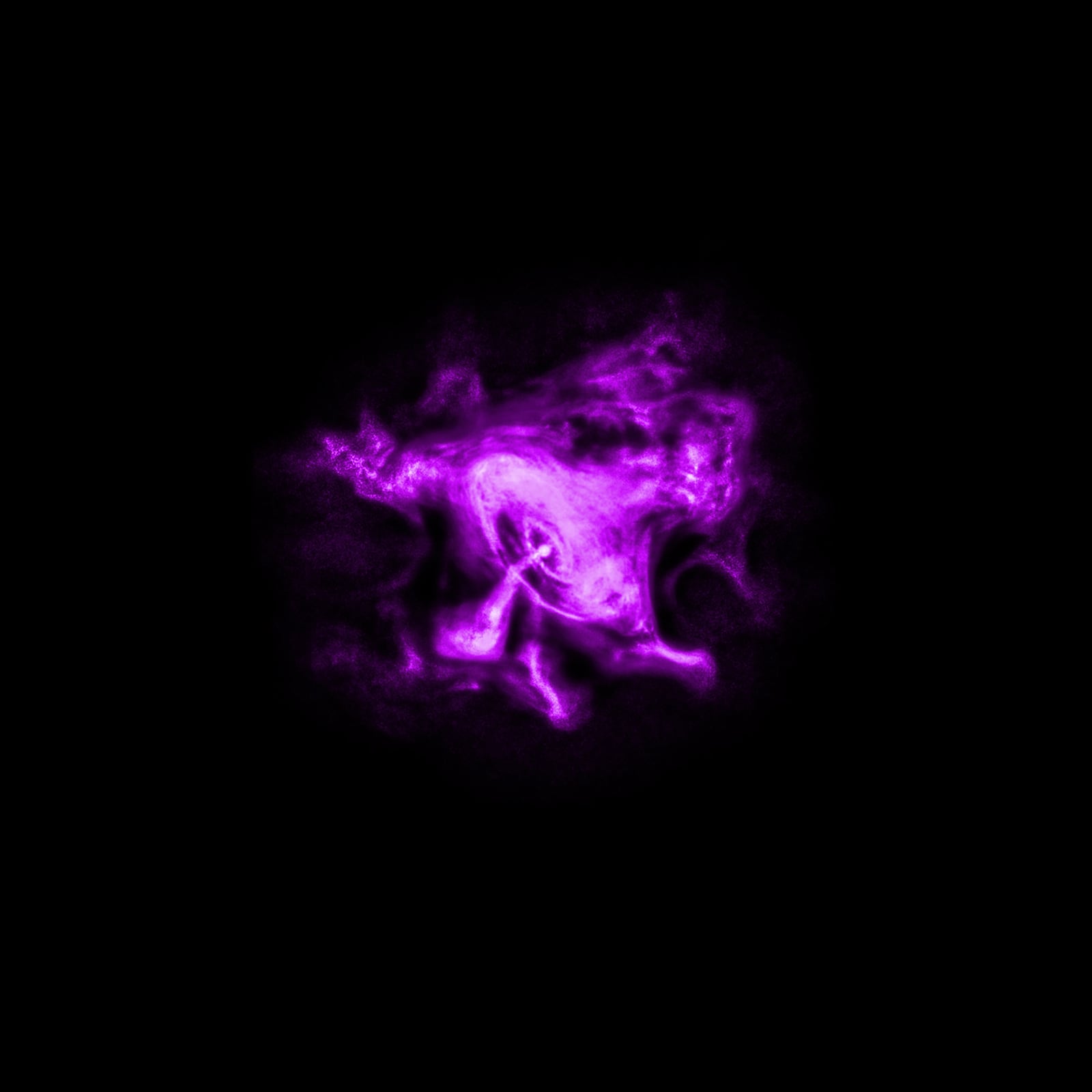 Nebulosa do Caranguejo, remanescente de supernova, em imagem do Chandra