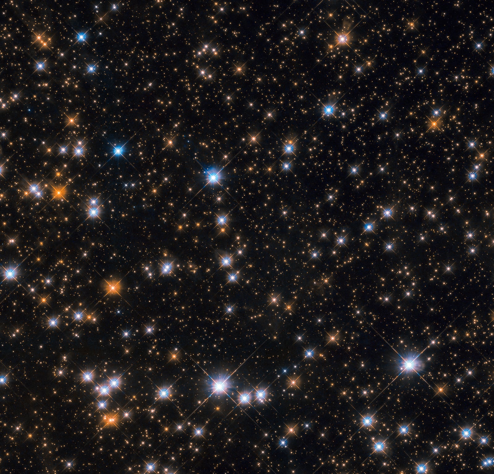 Aglomerado do Pato Selvagem, aglomerado aberto, em imagem do Hubble Space Telescope