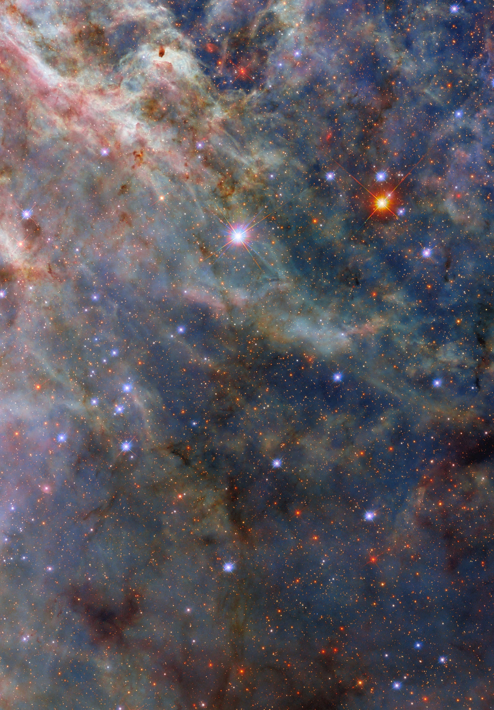 Aglomerado R136, aglomerado de estrelas, em imagem do Hubble Space Telescope