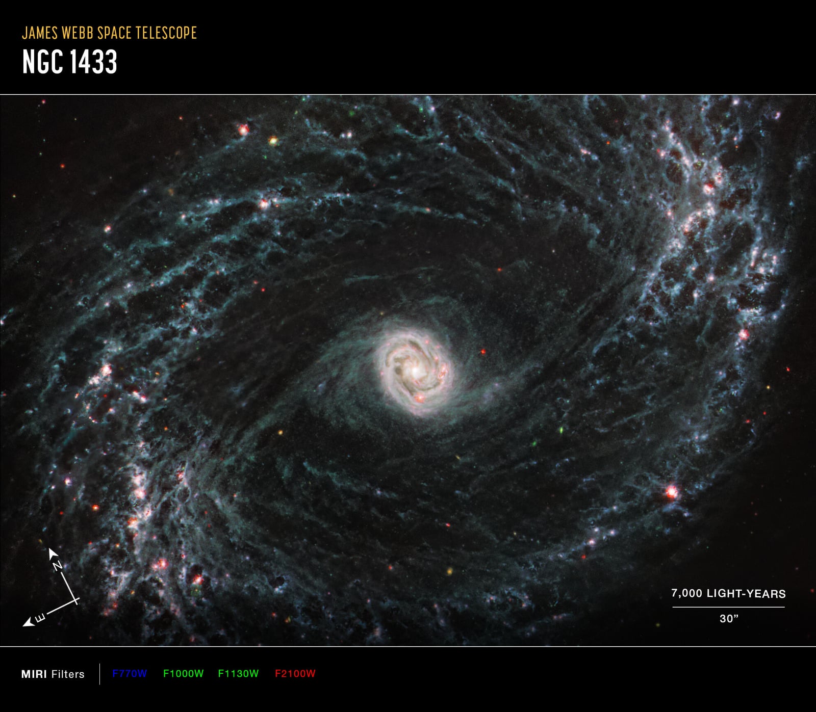 Diagrama de Galáxia NGC 1433, galáxia