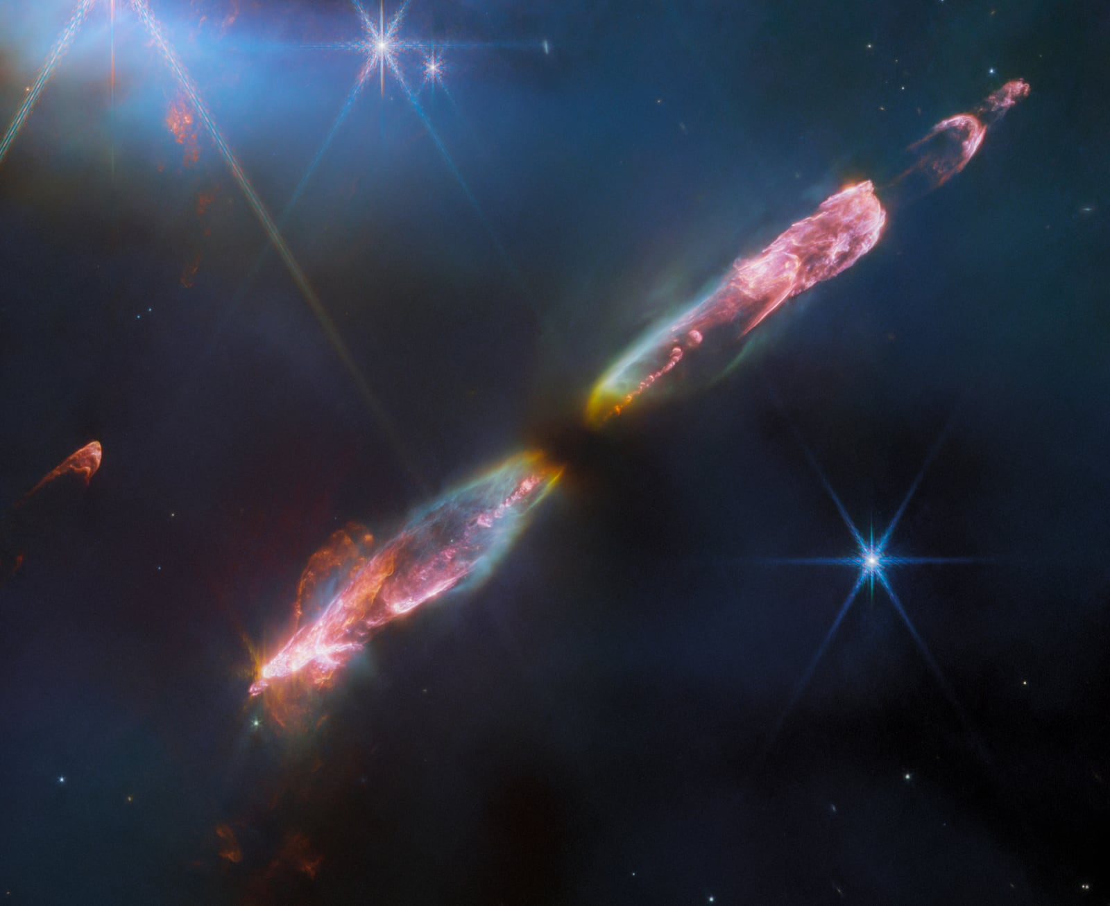 Objeto de Herbig-Haro 797, objeto de herbig-haro, em imagem do James Webb Space Telescope