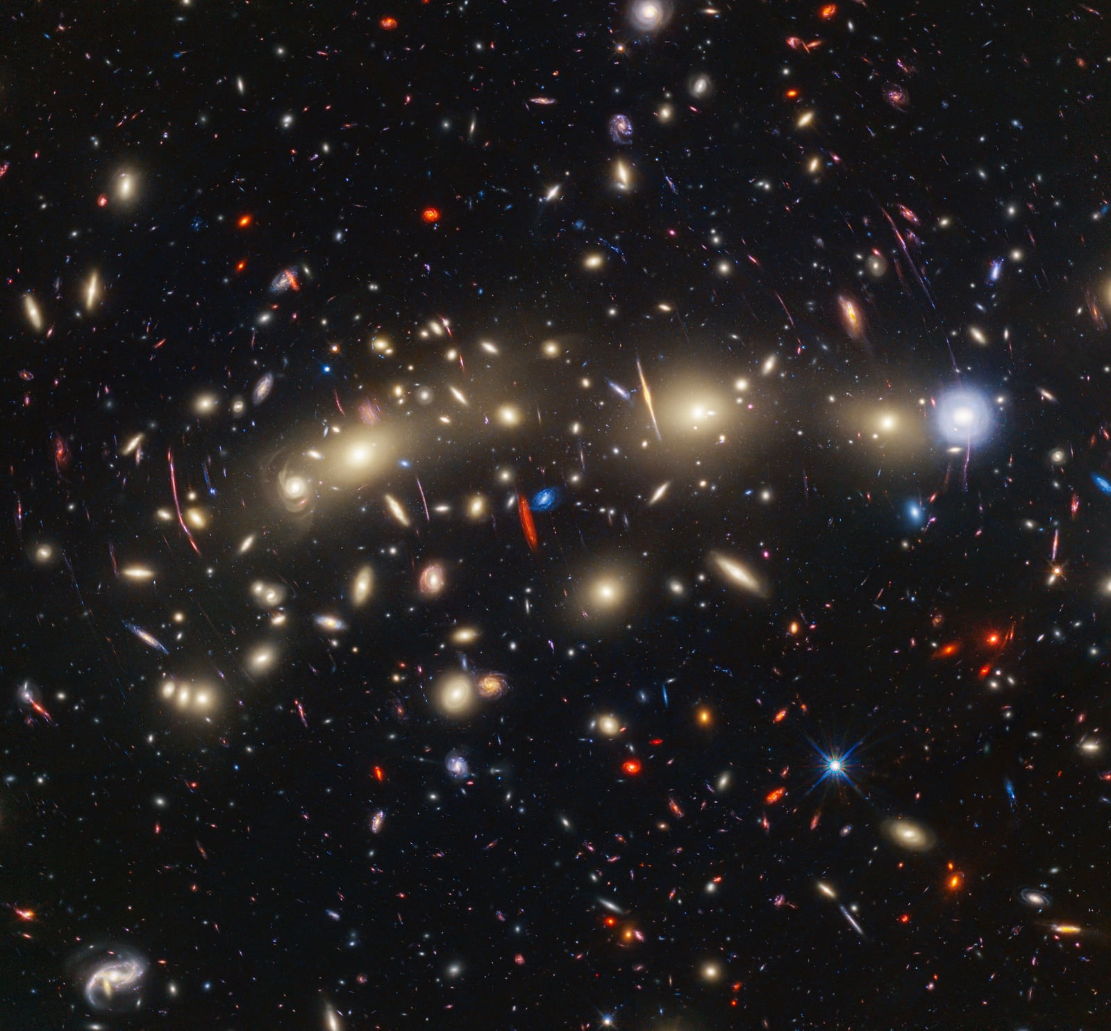 Aglomerado MACS J0416, aglomerado de galáxias registrada pelo Hubble Space Telescope