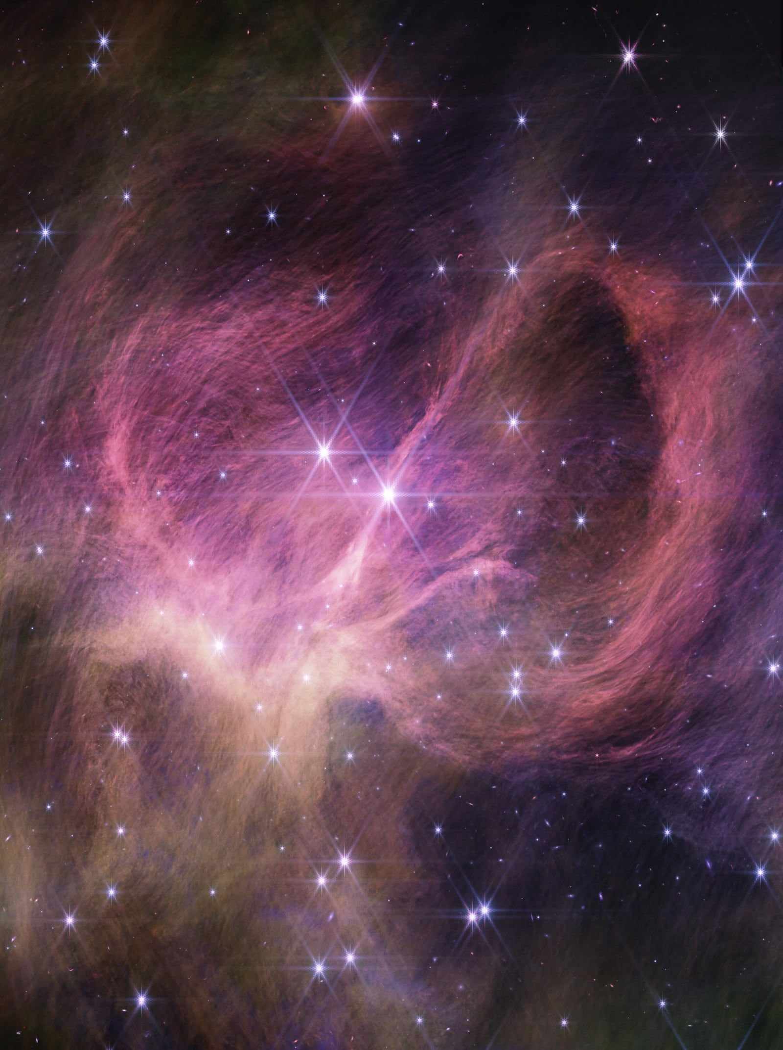 Aglomerado IC 348, aglomerado aberto registrada pelo James Webb Space Telescope