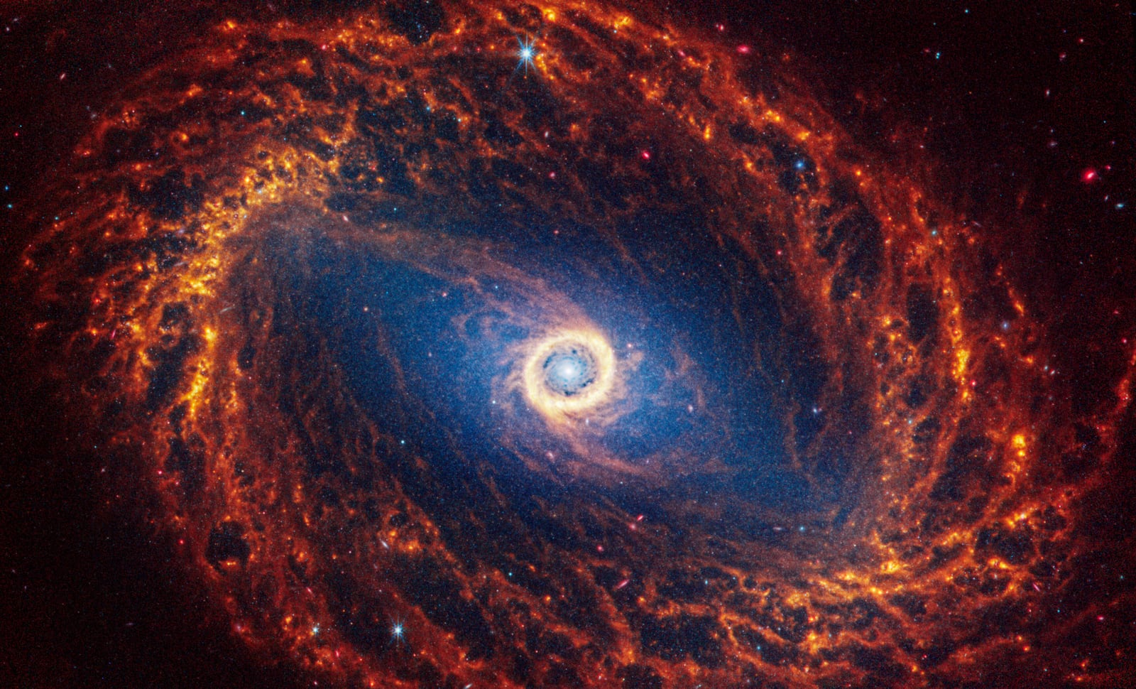 Galáxia NGC 1512, galáxia registrada pelo James Webb Space Telescope