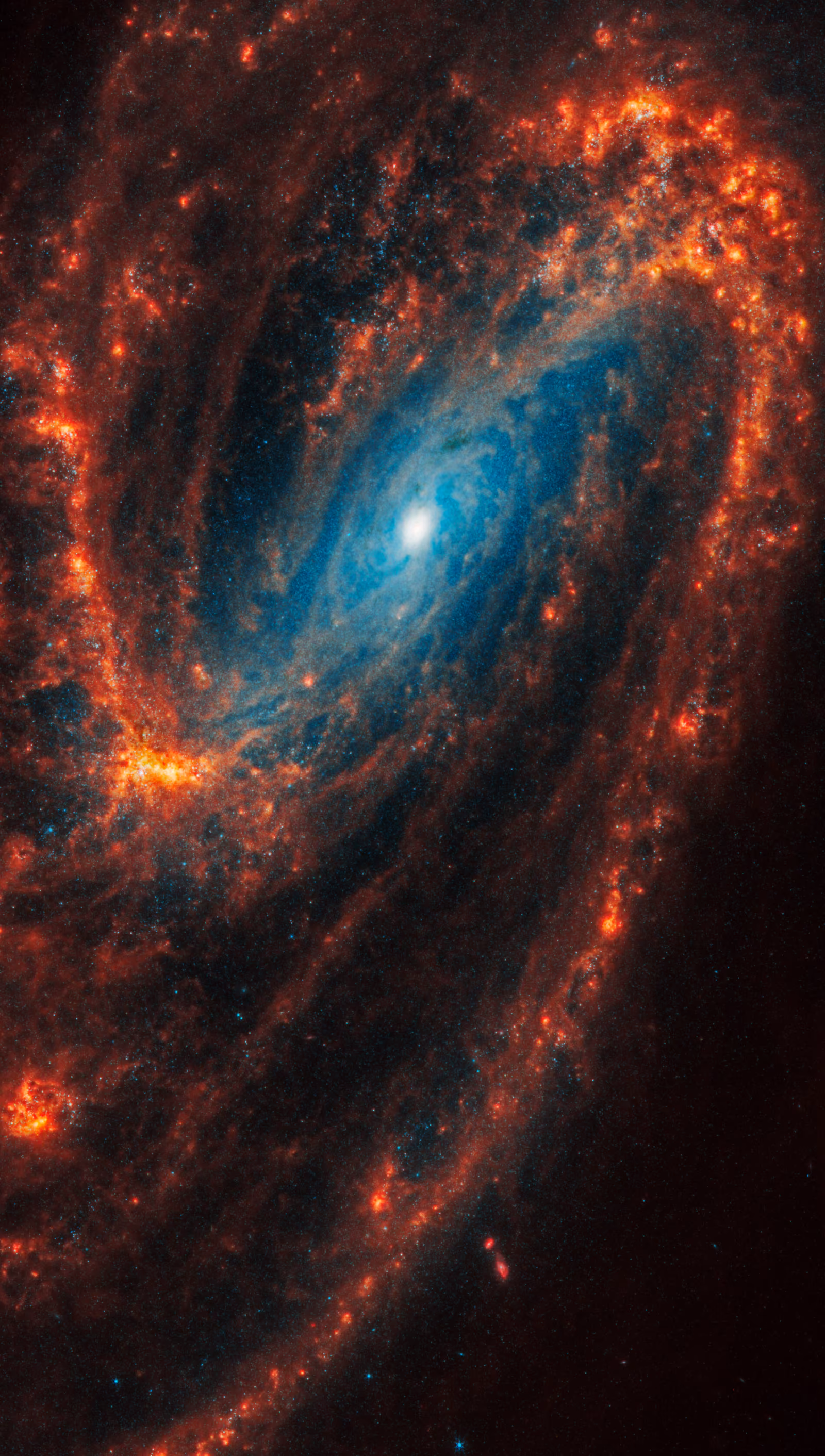 Galáxia Messier 66 registrado pelo telescópio espacial James Webb