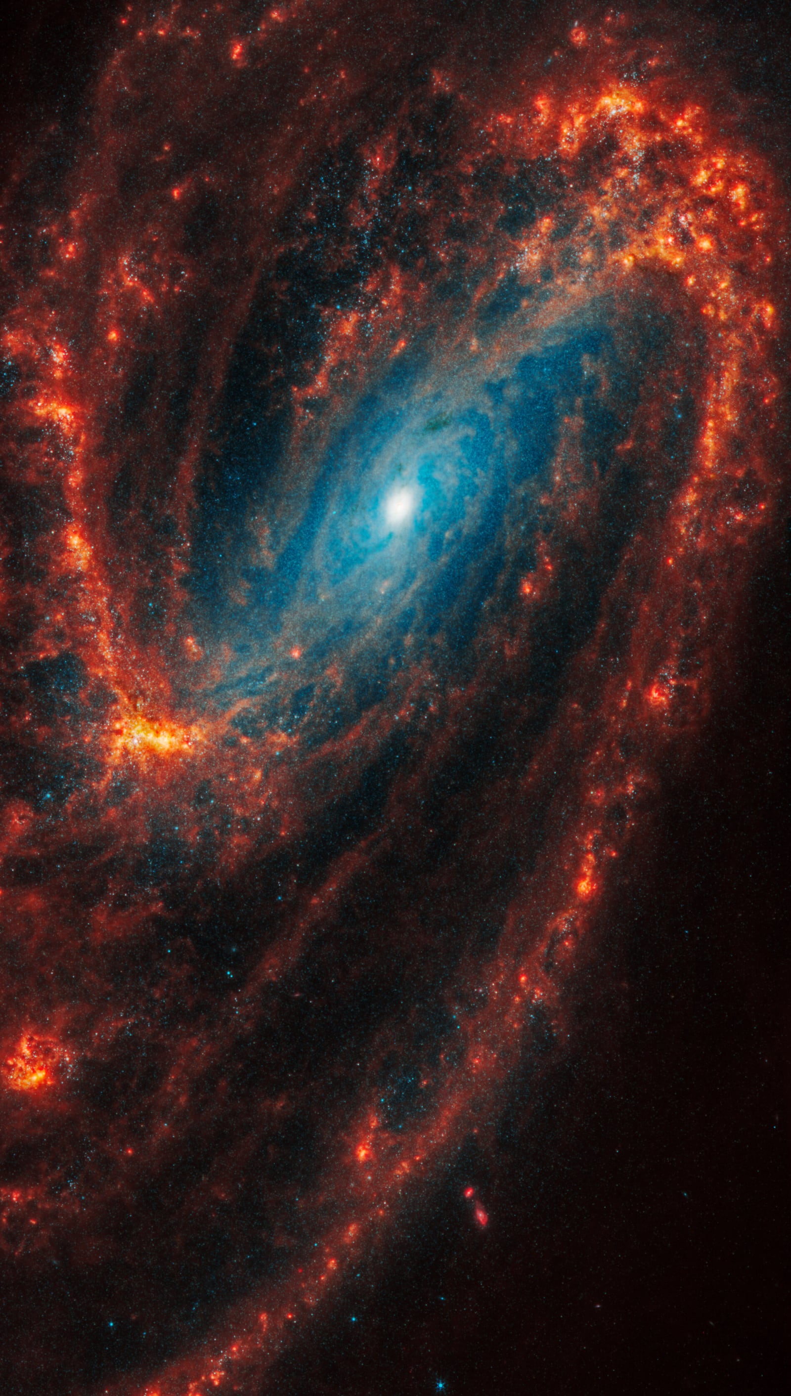 Galáxia Messier 66, galáxia registrada pelo James Webb Space Telescope
