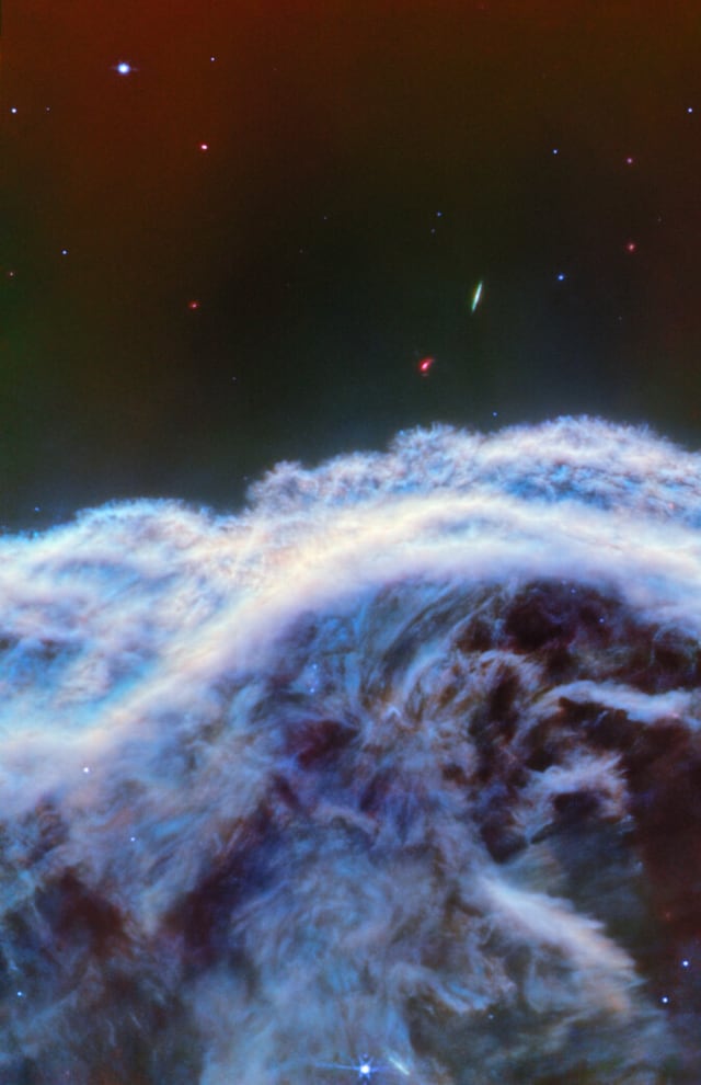 Nebulosa Cabeça de Cavalo, nebulosa escura, em imagem do James Webb Space Telescope