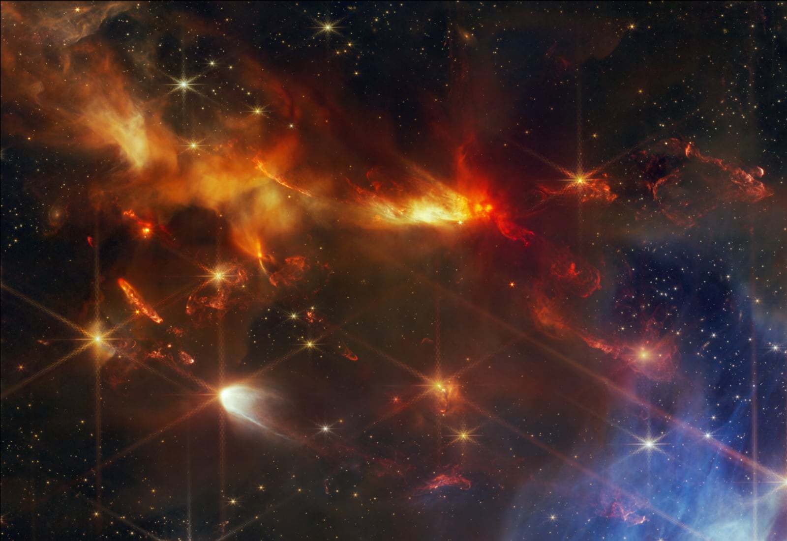 Nebulosa de Serpens, nebulosa de reflexão registrada pelo James Webb Space Telescope