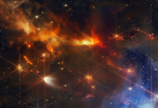 Nebulosa de Serpens, em imagem do James Webb