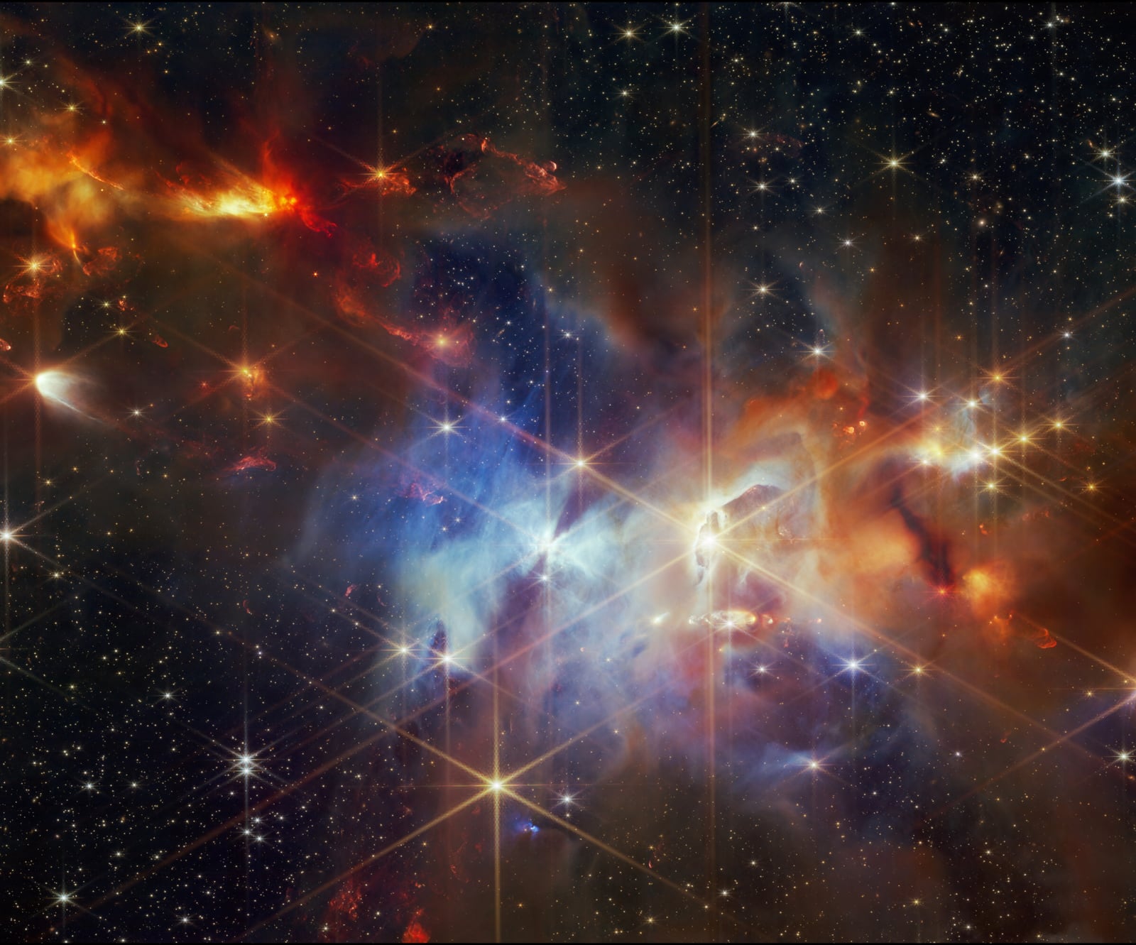Nebulosa de Serpens, nebulosa de reflexão, em imagem do James Webb Space Telescope